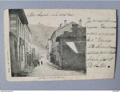Cours la ville , rue mardore , carte 1903 pas fréquente