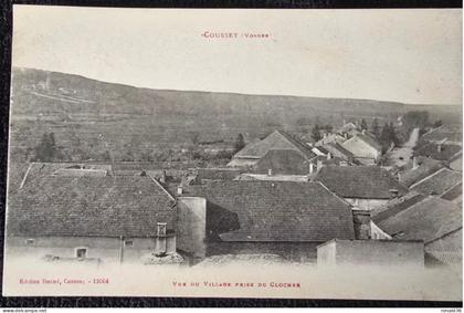 cp 88 Vosges COUSSEY Vue du village prise du clocher ( rue route maisons d'habitations )