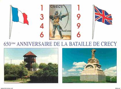 Carte Postale - 80 - Crecy en Ponthieu - 650e anniversaire de la bataille de Crécy 1346 1996 - Multivues - Histoire - CP