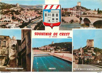 26 - Crest - Multivues - Blasons - CPM - Voir Scans Recto-Verso