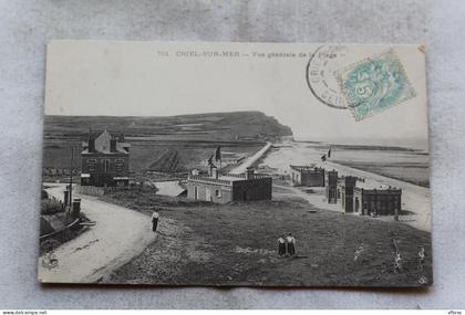 Criel sur mer, vue générale de la plage, Seine Maritime 76
