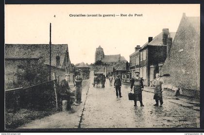 CPA Croisilles, Rue du Pont (avant la guerre)