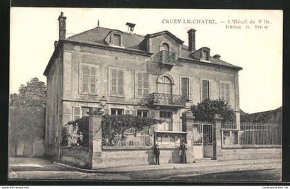 CPA Cruzy-le-Chatel, L`Hotel de Ville