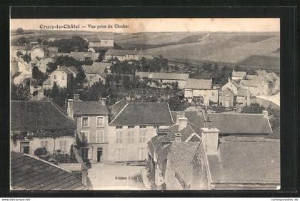 CPA Cruzy-le-Chatel, Vue prise du Clocher