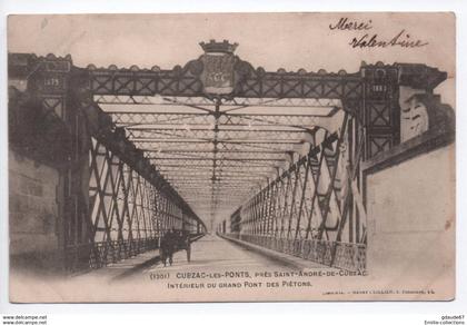 CUBZAC LES PONTS (33) - INTERIEUR DU GRAND PONT DES PIETONS