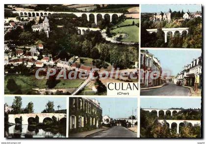 CPSM CULAN viaduc château église