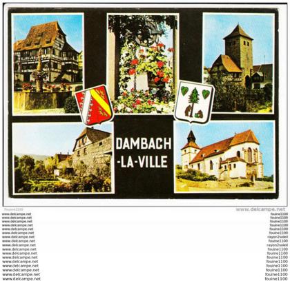 carte  ( format 15 x 10,5 cm )  DAMBACH LA VILLE  ( recto verso )