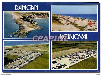 CPM Damgan Kervoyal Morbihan la pointe la plage camping Cote d'Amour Camping tourisme et Travail