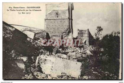 Haute Alsace CPA Dannemarie Le viadux bombarde par les allemands