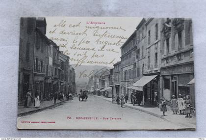 Cpa 1919, Decazeville, rue Cayrade, Aveyron 12