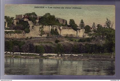 58 -  Decize - Les ruines du vieux château - Voyagé - Dos divisé