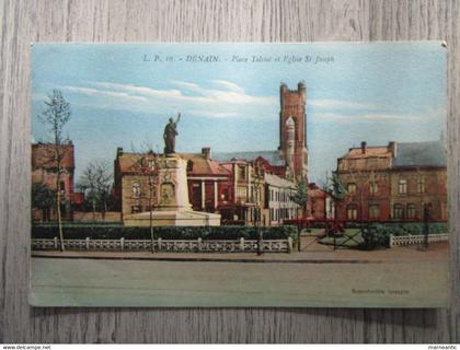 CPA Denain (59) place Tolstoï et église st Joseph