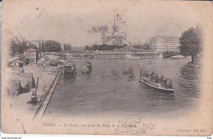 Paris - la Seine, Vue prise du Pont de la Tournelle