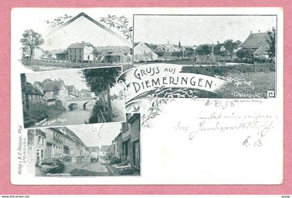 67 - GRUSS aus  DIEMERINGEN - Multivues - Bahnhof - Vorstadt - Hauptstrasse - Gare -