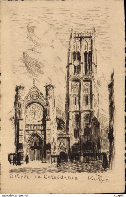 CPA Dieppe La Cathedrale