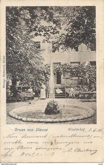 CPA Gruss aus Dieuze Klosterhof