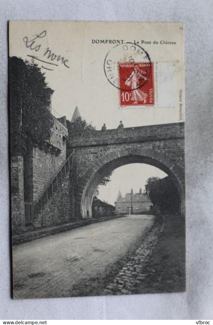 Cpa 1908, Domfront, le pont du château, Orne 61