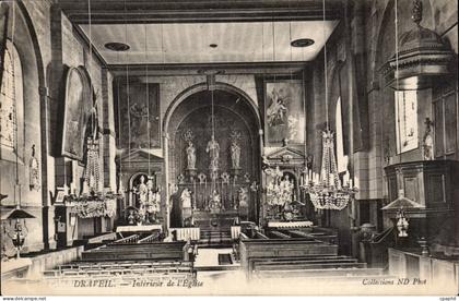 Draveil CPA Interieur de l'eglise