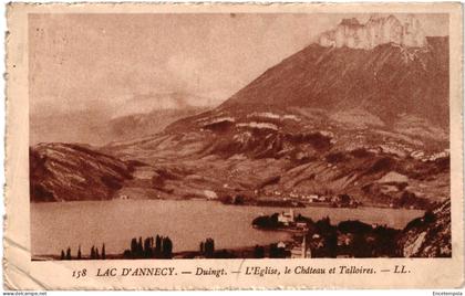 CPA  Carte Postale  France Duingt Talloires le château l'église  Lac d'Annecy  VM99187