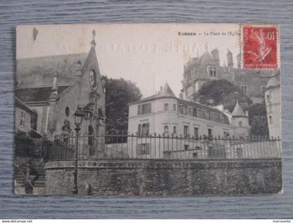 cpa Ecouen(95)la place de l'église