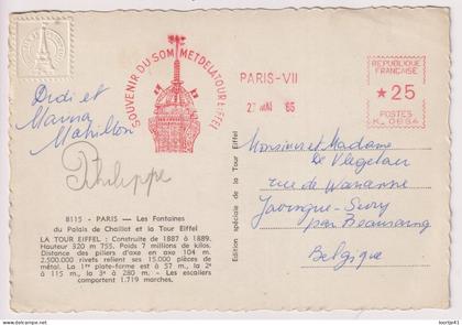 CP - Paris - souvenir du sommet de la tour Eiffel - 1965