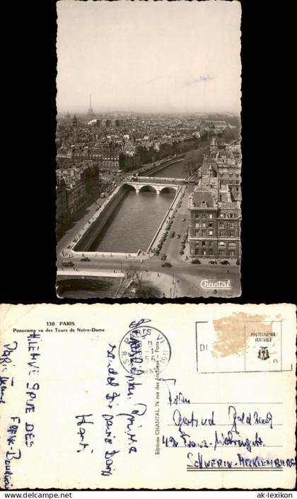 CPA Paris Blick über die Stadt zum Eiffelturm/Tour Eiffel 1956