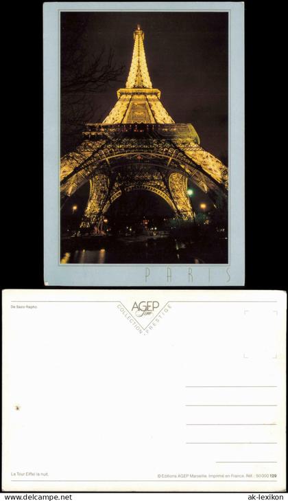 CPA Paris Eiffelturm La Tour Eiffel la nuit 1990