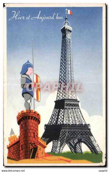 CPA Tour Eiffel Fantaisie