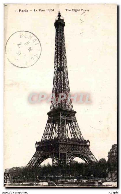 Paris - 7 - La Tour Eiffel - The Eiffel Tower - CPA