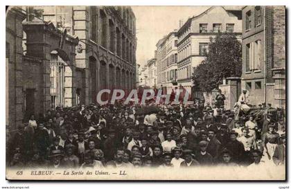 Elbeuf - La Sortie des Usines - CPA