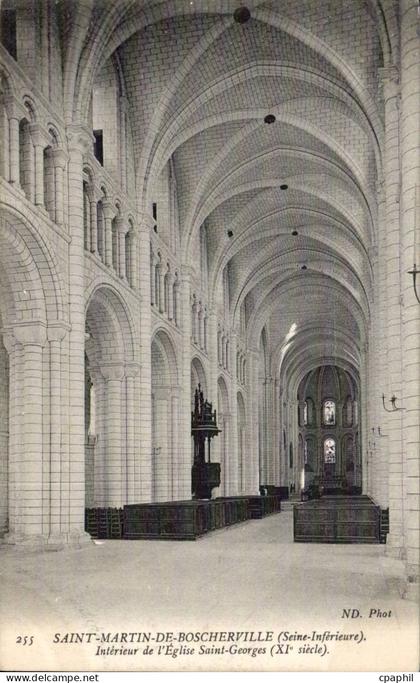 Saint Martin de Boscherville - Interieur de l Eglise - CPA