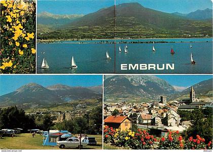 05 - Embrun - Multivues - Automobiles - Fleurs - CPM - Voir Scans Recto-Verso