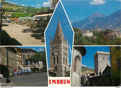 CPM Embrun Hautes Alpes La cathedrale La Place St Marcelin