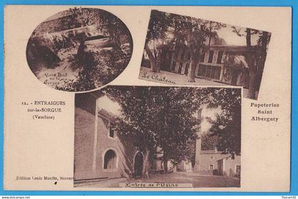 CPA VAUCLUSE (84) - ENTRAIGUES-SUR-LA-SORGUE - PAPETERIE SAINT ALBERGATY - EDITION LOUIS MOULIN, MERCERIE