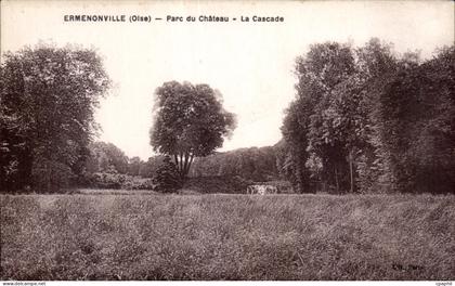 CPA Ermenonville (Oise) Parc du Chateau La Cascade