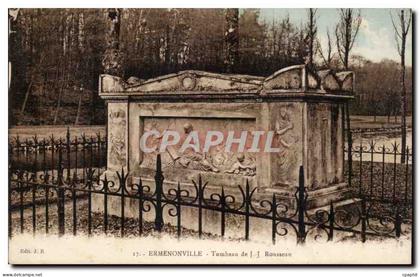 CPA Ermenonville Tombeaud e JJ Rousseau