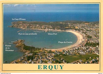 Carte Postale - 22 - Erquy - Vue Générale aérienne - Flamme Postale de Erquy - CPM - Voir Scans Recto-Verso - Poscard -