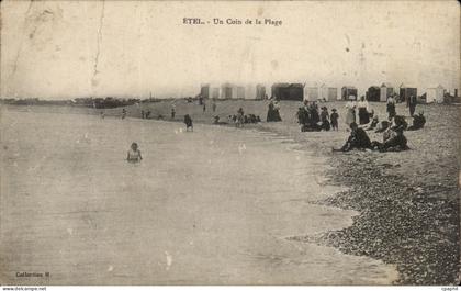 CPA Etel Un Coin de la Plage