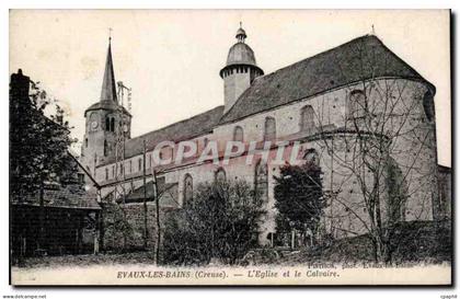 CPA Evaux les Bains L'eglise et le calvaire