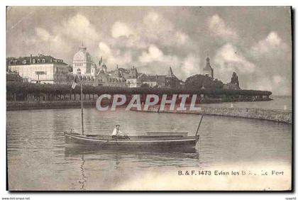 CPA Evian les Bains le Port Bateau