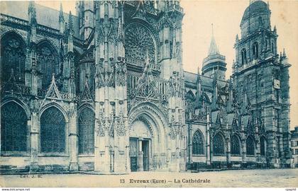 CPA Evreux Eure La Cathedrale