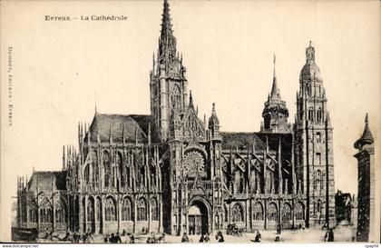 Evreux CPA La cathedrale