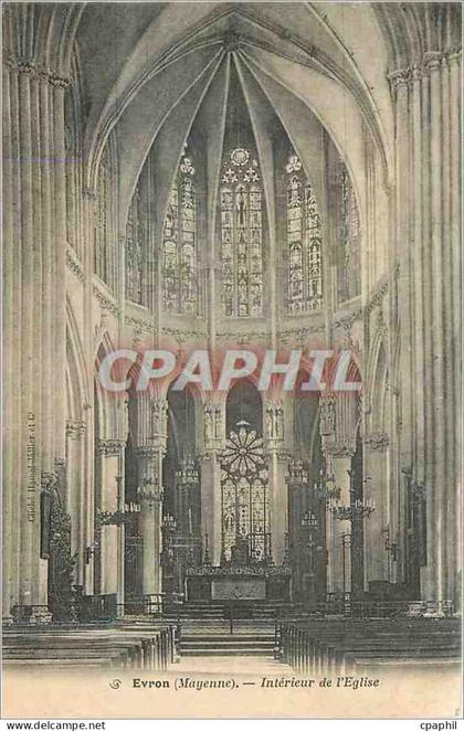 CPA Evron Mayenne Interieur de l'Eglise