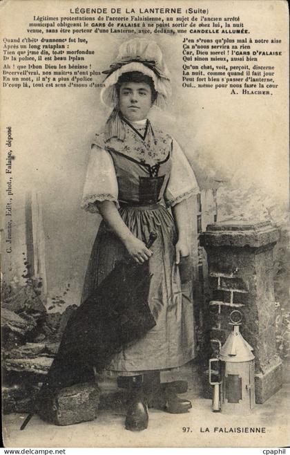 CPA Falaise Legende De La Lanterne Falaise Folklore Costume