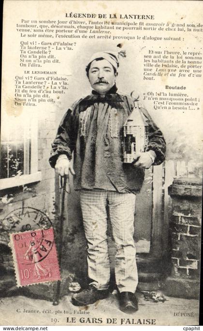CPA Falaise Legende De La Lanterne Falaise Folklore Costume