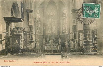 CPA Faremoutiers Interieur de l'eglise