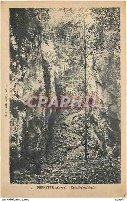 CPA Ferrette Alsace Erdwibeleschlucht