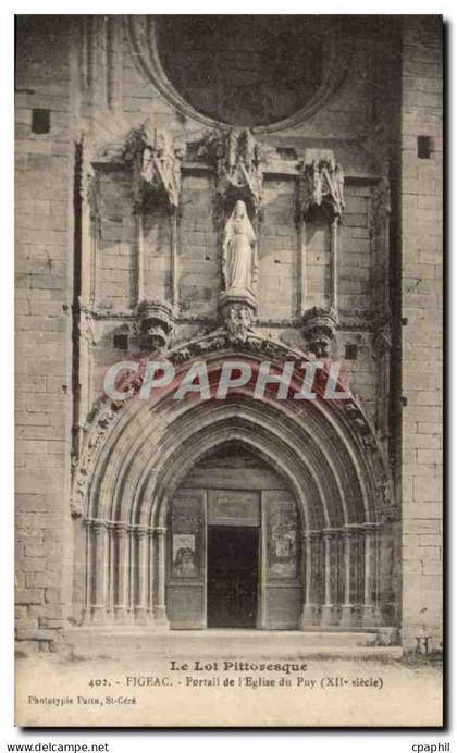 Figeac - Portail de l'Eglise - CPA