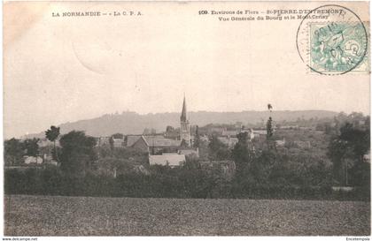 CPA Carte  Postale France-Flers - environs-Saint Pierre d'Entremont Vue générale du Bourg  et le mont Cerisy1903 VM47178