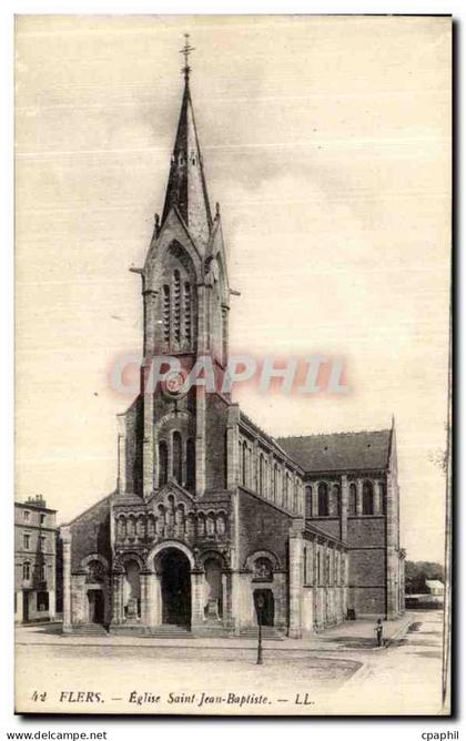 CPA Flers Eglise Saint Jean Baptiste